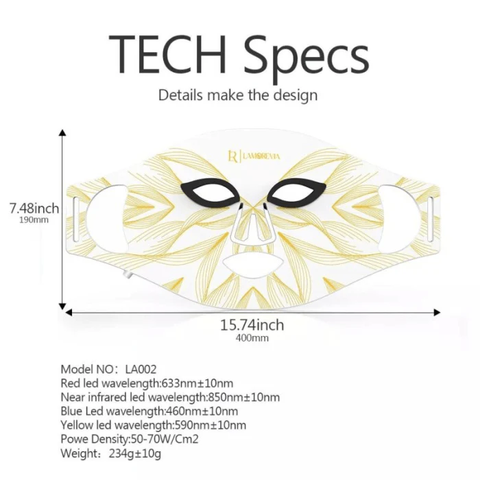 Lamorevia Silicon LED Phototherapy Beauty Face Mask - Image 3